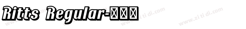 Ritts Regular字体转换